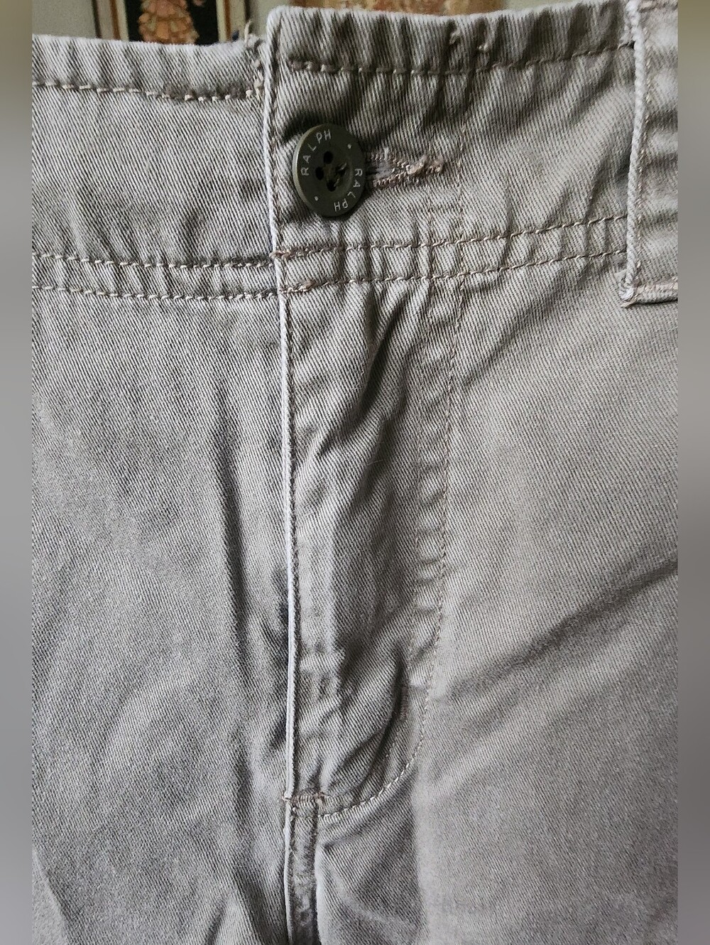 Vtg Ralph Lauren Green Label Relaxed Wide Leg Chino Y2K EUC 12 - Picture 3 of 7